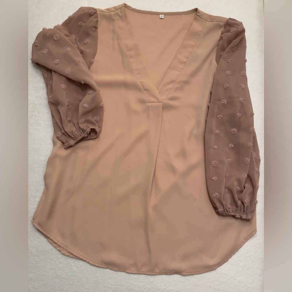 #V-Neck Blouse - Picture 4 of 9